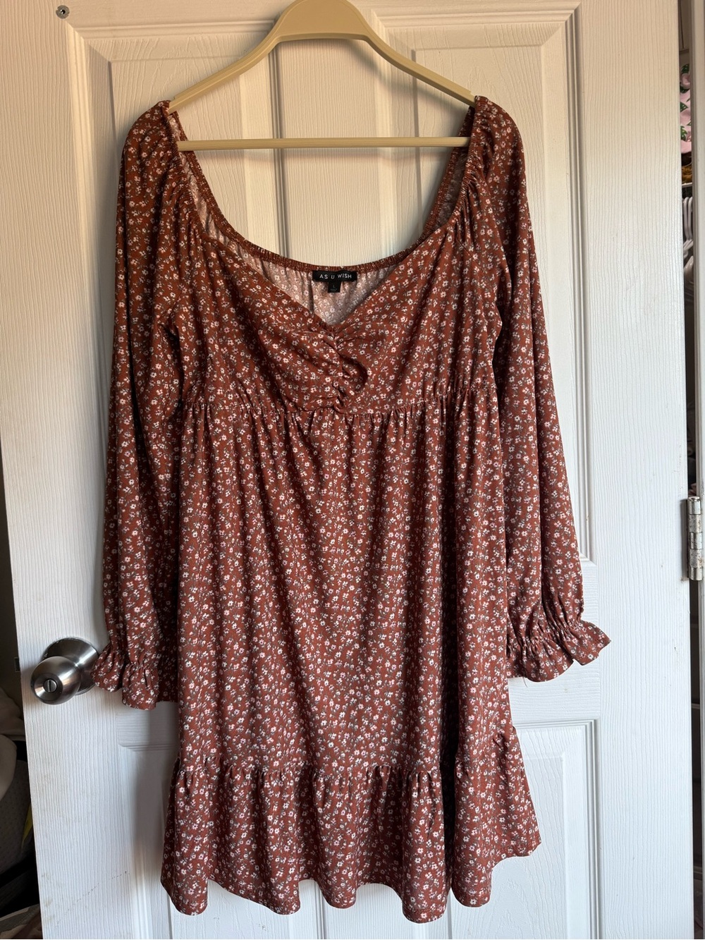As U Wish Floral Boho Midi Dress